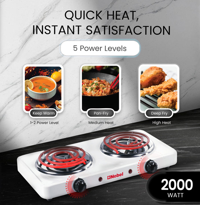 Nobel Spiral Hot Plate 10KG Silver Color NHPS002