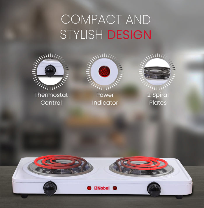 Nobel Spiral Hot Plate 10KG Silver Color NHPS002