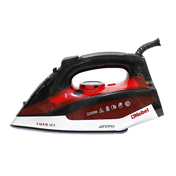 Nobel Steam Press Iron Red Ceramic Sole Plate  NSI27