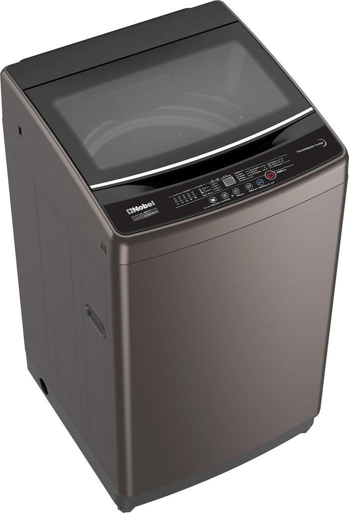 Nobel Washing Machine 10kg Capacity, Electronic Control, LED Display, 6 Programs NWM1150 Silver