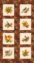 Oak & Berries - Bird Blocks Autumn Multi - 3656B-83