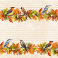 Oak & Berries - Border Stripe Multi - 3655-44