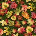 Oak & Berries - Leaf Toss Green - 3652-66