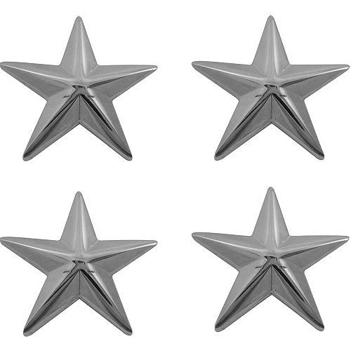 Officer Stars: nickel plated 1"