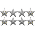 Officer Stars: nickel plated 1"