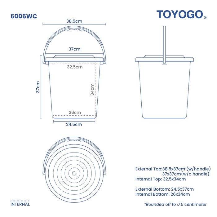 OKE PAIL W COVER 6GAL (6006WC)