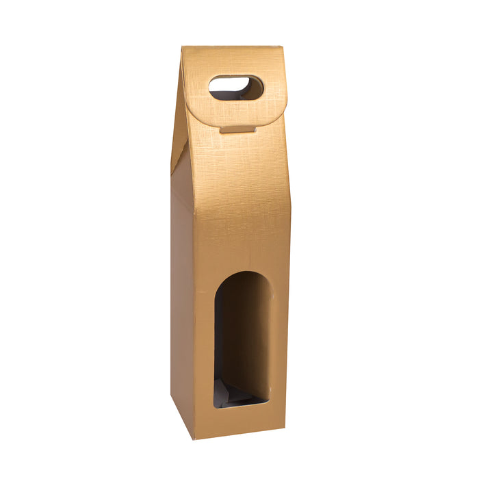 ONE BOTTLE BOX WITH WINDOW AND HANDLE