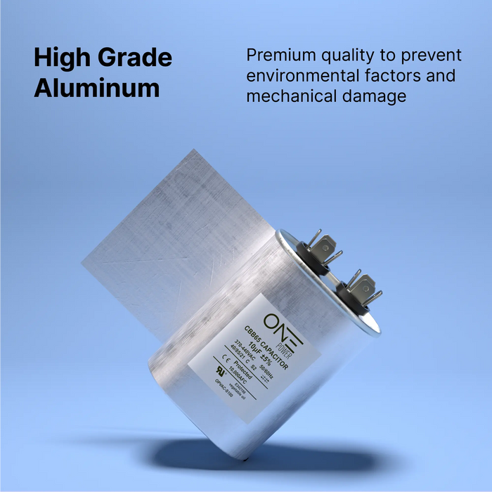 ONE Power 10-MFD, 370V or 440V Single Run A/C Capacitor (OPCSR10) One Products AC Capacitors