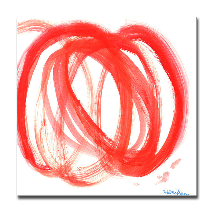 'Orange Swirl No. 1' Wrapped Canvas Wall Art