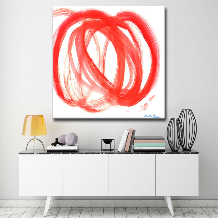 'Orange Swirl No. 1' Wrapped Canvas Wall Art