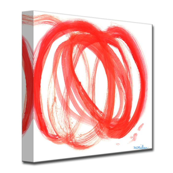 'Orange Swirl No. 1' Wrapped Canvas Wall Art