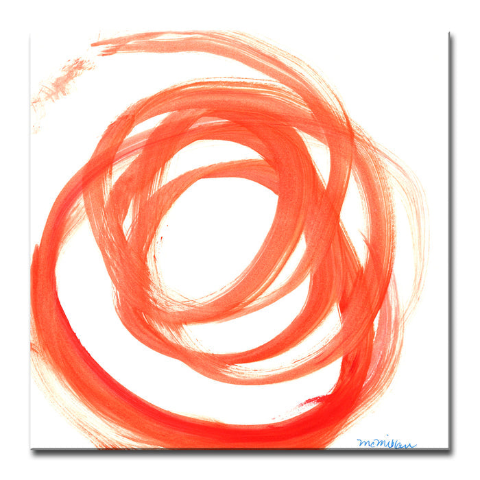 'Orange Swirl No. 2' Wrapped Canvas Wall Art