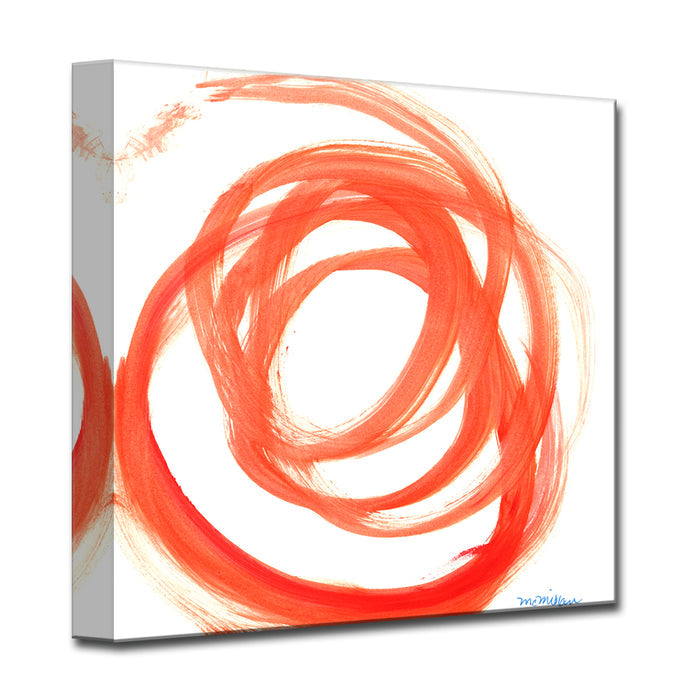 'Orange Swirl No. 2' Wrapped Canvas Wall Art