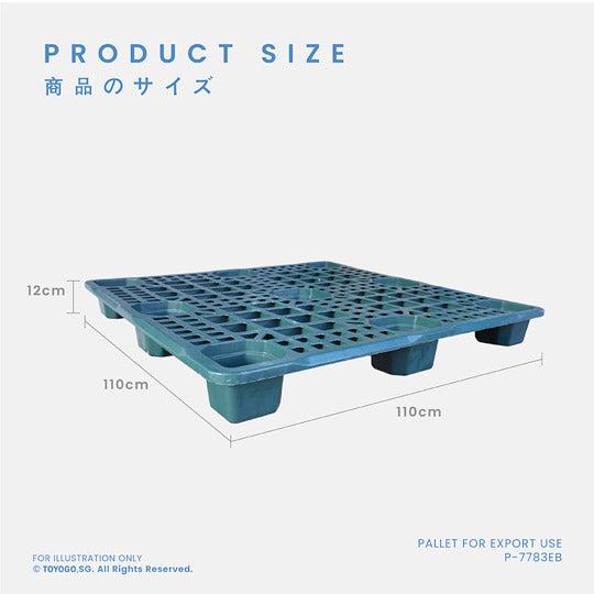 PALLET FOR EXPORT USE (BLACK/GREEN) (P-7783)