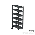 PASSO 6 TIER SHOE RACK W WHL (831-6)