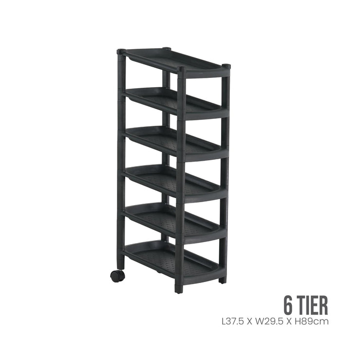 PASSO 6 TIER SHOE RACK W WHL (831-6)
