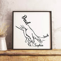 Personalized Dad and Childs hands - Plastic Photo Frame Father's Day - myfunfarm