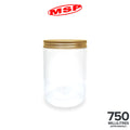 PET CONTAINER W/GOLD COL LID (MS750G-72)