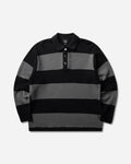 Stüssy Pique Knit Stripe Rugby Black Knitwears Sweaters 117317SJ 0001
