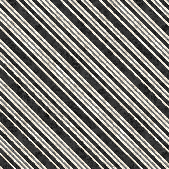 Poinsettia Radiance - Diagonal Stripe Black - W110-011-707