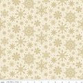 Poinsettias at Christmas - Christmas Snowflakes Cream Foil - CF17635-CREAM