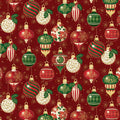 Poinsettias at Christmas - Ornaments Red Foil - CF17631R-RED