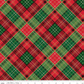 Poinsettias at Christmas - Plaid Multi Foil - CF17633-MULTI