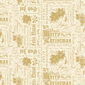 Poinsettias at Christmas - Text Cream Foil - CF17632R-CREAM