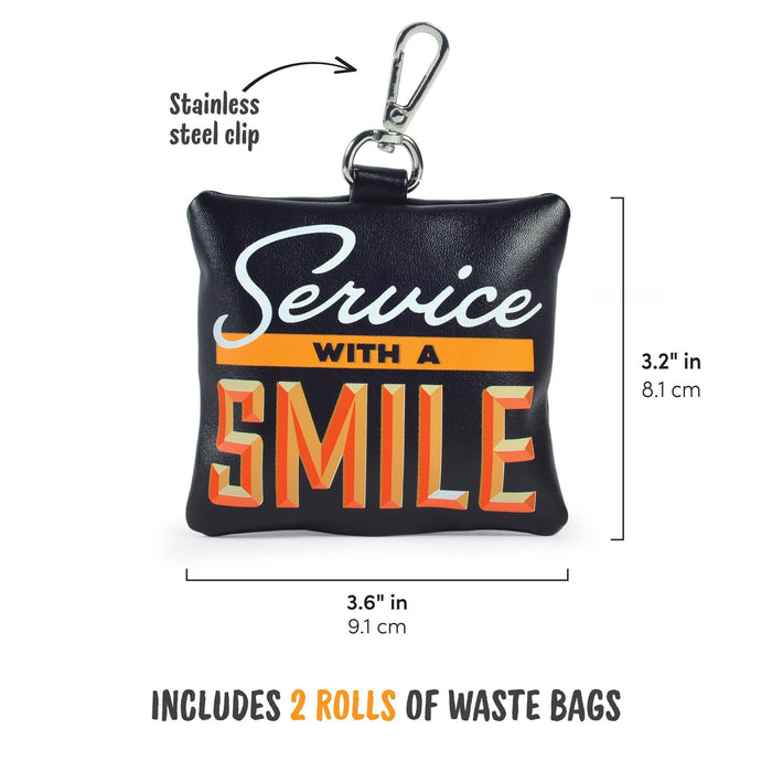 POOP BAG HOLDER: SERVICE WITH A SMILE