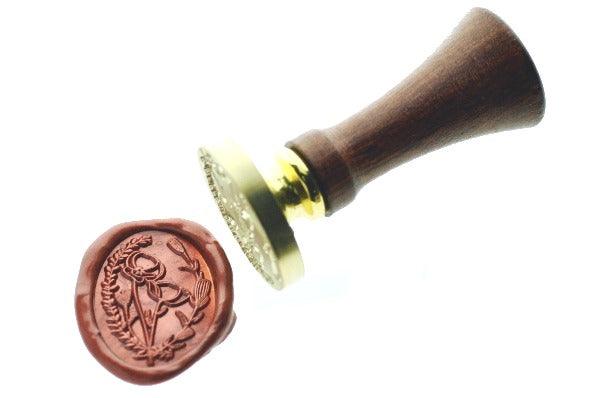 Poppy Wreath Wax Seal Stamp Designed by Petra - Backtozero B20 - boquet, botanic, Botanical, collaboration, floral, Flower, flowers, hydrangea, metallic, metallic purple, Metallic Red, Nature, Signature, signaturehandle