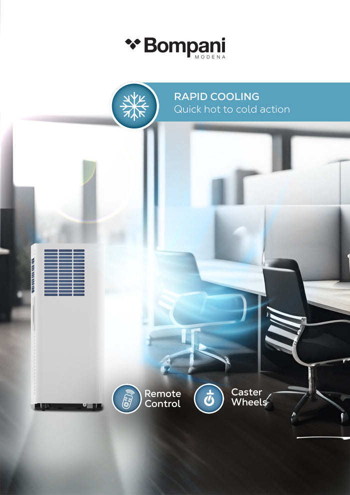 Portable Ac 9000Btu With Auto Swing, Led Display, And Remote Control - BO900