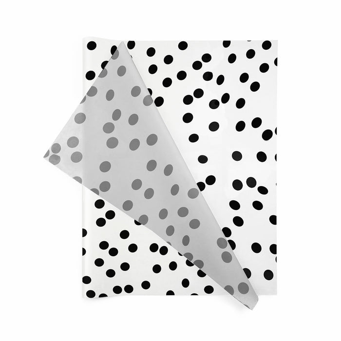 Printed White/Black Dots Tissue Paper