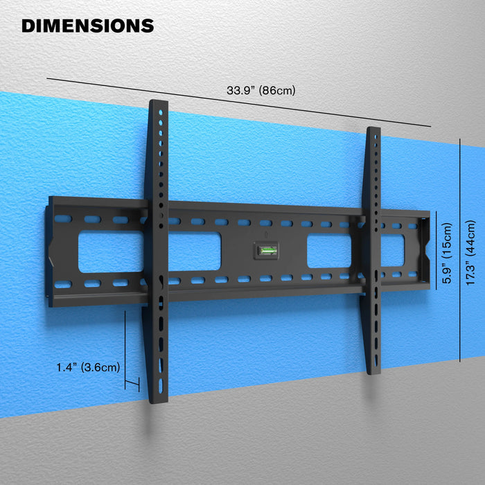 ProMounts Flat / Fixed TV Wall Mount for 50" to 92" TVs up to 165lbs (FF84) - One Products