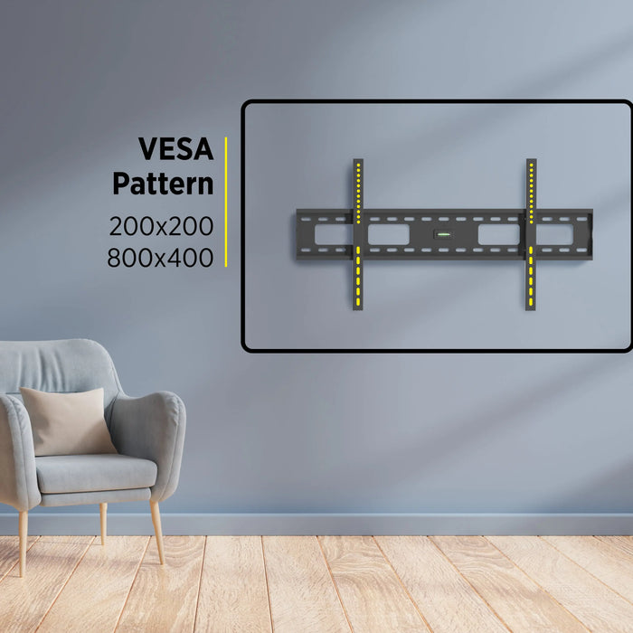 ProMounts Flat / Fixed TV Wall Mount for 50" to 92" TVs up to 165lbs (FF84) - One Products