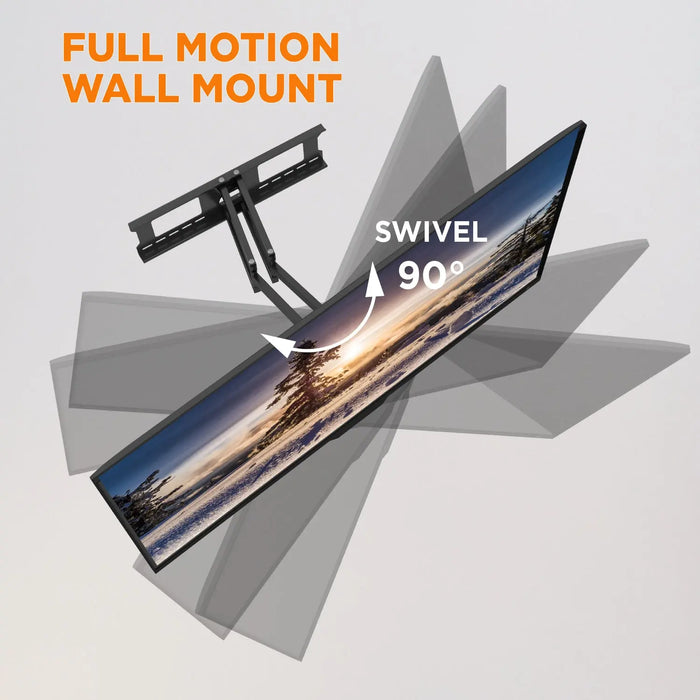 ProMounts Large Articulating/Full Motion TV Wall Mount for 50”-110” Screens and Holds up to 132lbs (OMA8601) - One Products