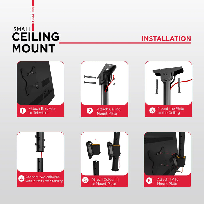 ProMounts Premium Articulating / Full Motion TV Ceiling Mount  for 23" to 42" TVs Up to 110lbs ProMounts Ceiling Mount