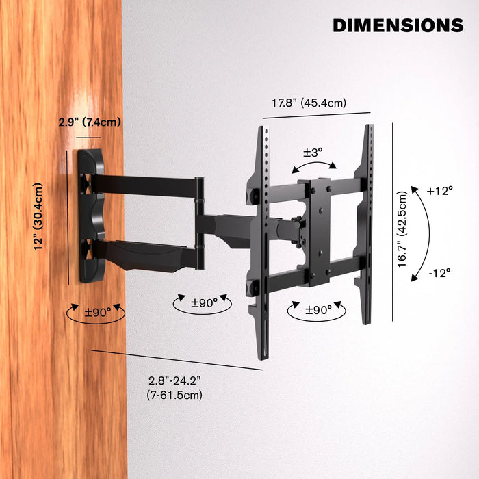 ProMounts Premium Articulating / Full-Motion TV Wall Mount for 32" to 65" TVs up to 80lbs Promounts Articulating Mount