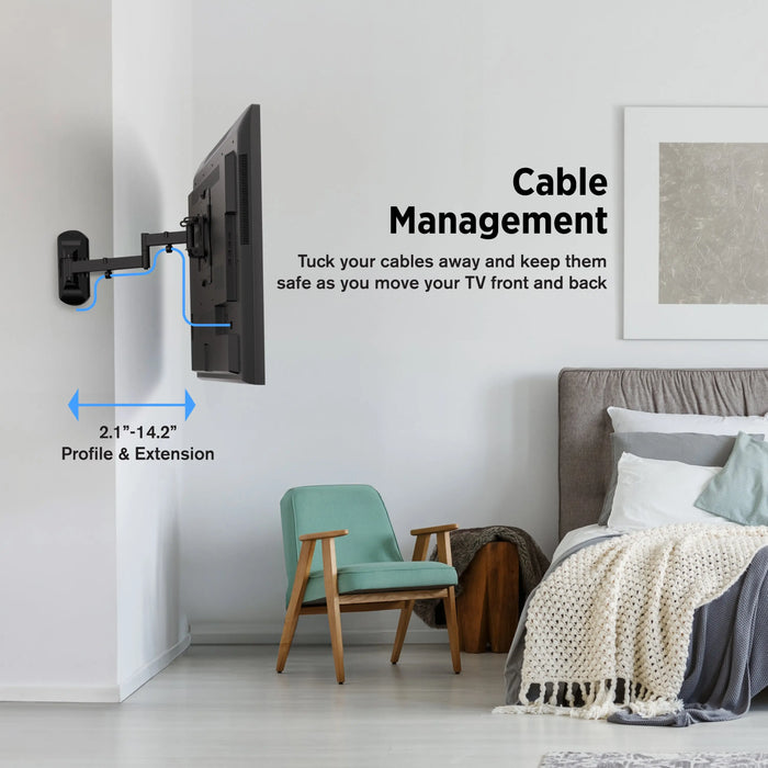 ProMounts Premium Articulating TV Wall Mount for Heavy Duty TV for 17-42 Inch Flat and Curved TV Screens, Holds Up to 44 lbs Max VESA 200x200 ProMounts Articulating Mount