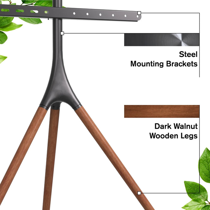 ProMounts Premium Artistic Easel Tripod TV Stand for 47-72 inch LED LCD OLED Flat and Curved Screens, Portable Height Adjustable TV Mount Stand for Bedroom, Living Room, Studio ProMounts TV Stand