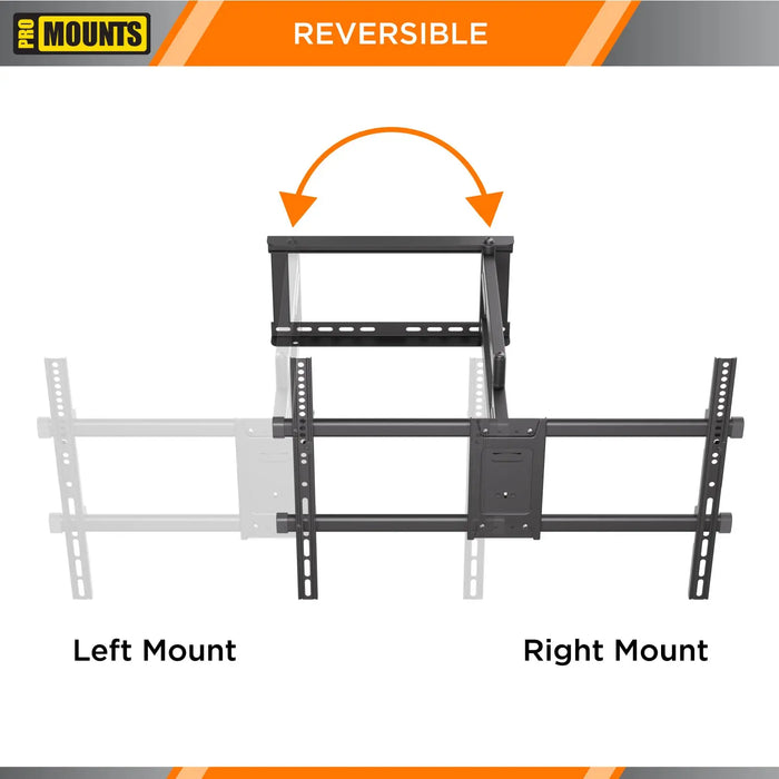 ProMounts Premium Indoor and Outdoor Articulating TV Mount TV Mount with Extendable Arm for 32"-75" TVs Holds up to 132lbs ProMounts Outdoor Articulating Mount