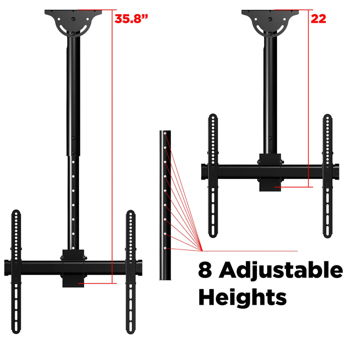 ProMounts Premium TV Ceiling Mount Fits Most 32-65 inch, Holds 88lbs ProMounts Ceiling Mount