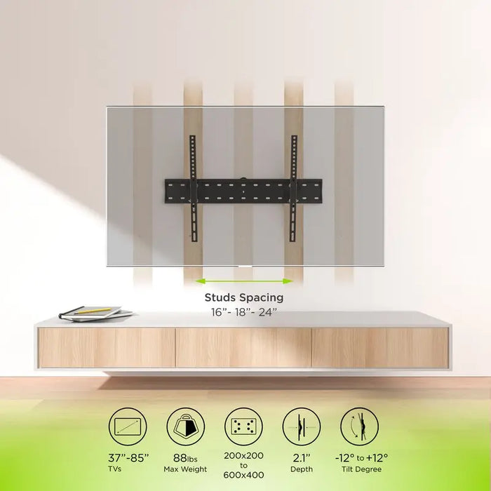 ProMounts Tilt / Tilting TV Wall Mount For 37" to 85" TVs Up to 88lbs (OMT6401) - One Products