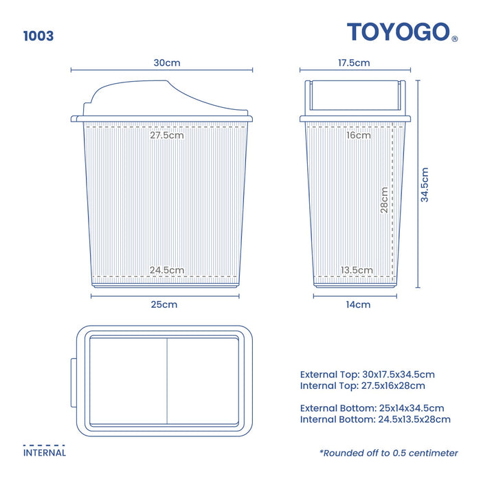 PULITO HEAD SWING DUSTBIN (1003)