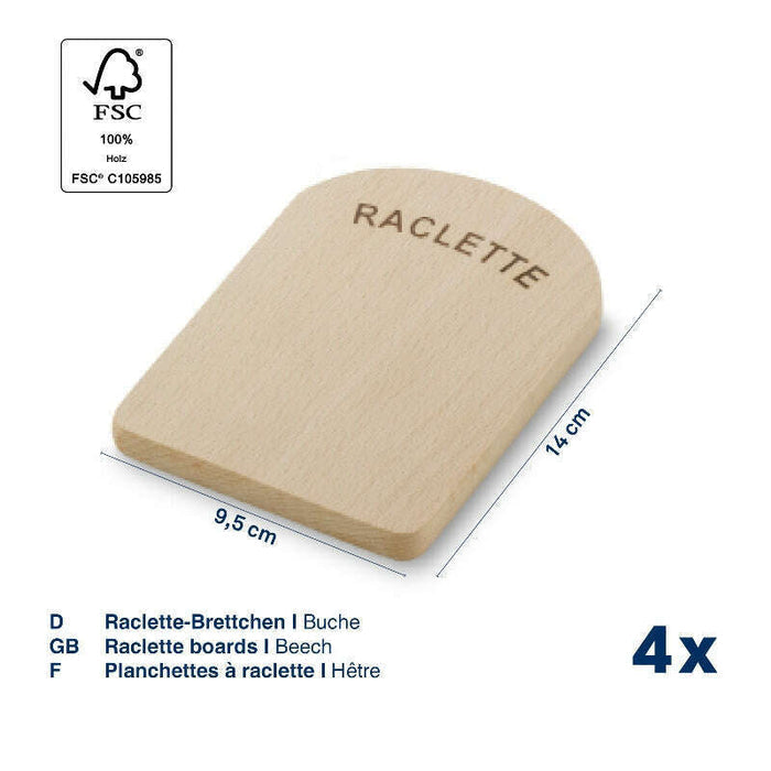 Raclette Boards Baar 4 Pieces Raclette Raclette Boards Baar 4 Pieces Raclette Boards Baar 4 Pieces Kela