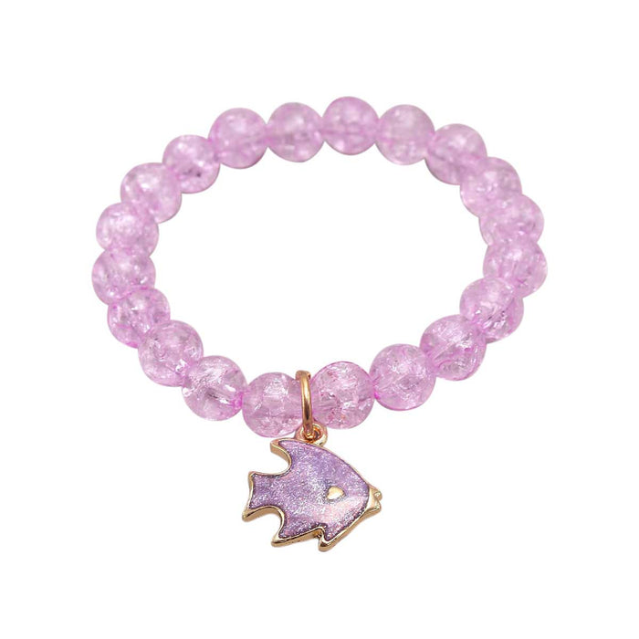 Radient Fish Charm Bracelet, Pink