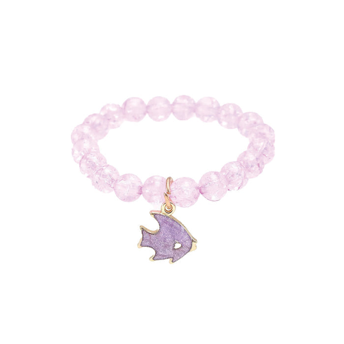 Radient Fish Charm Bracelet, Pink