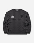 Umbro Rain Bred Long Sleeve Washed Black T-Shirts Top UBMW0676JY189 BLK0020