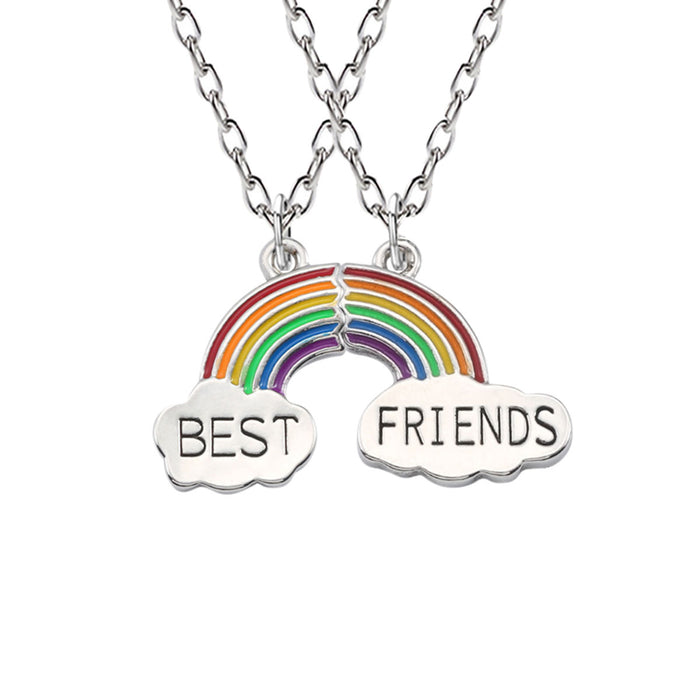 Rainbow Best Friends Necklace, Set of 2
