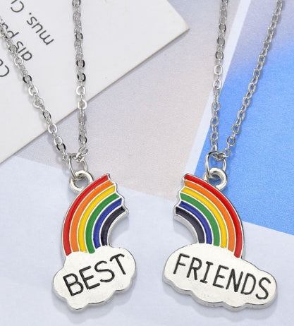 Rainbow Best Friends Necklace, Set of 2