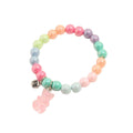 Rainbow Gummy Bear Charm Bracelet,  Pink